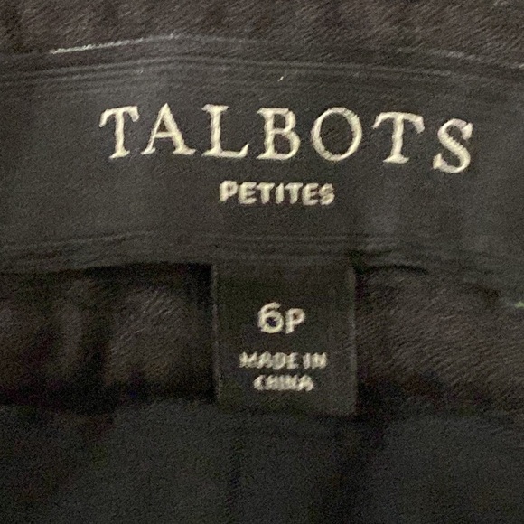 Talbots Wool Blend Black & Gray Tweed Sequin Trousers Size 6P - Picture 8 of 8